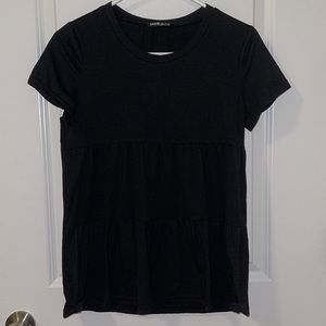 Black Ruffle Shirt